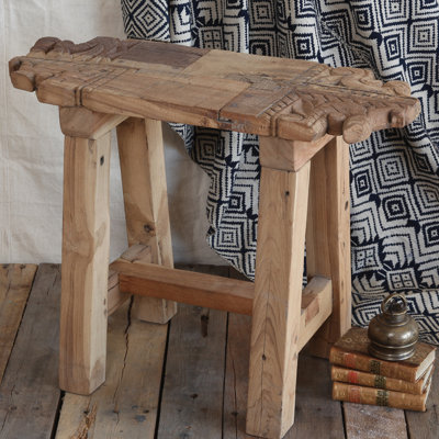 Alfred Salvaged Wood Accent Stool