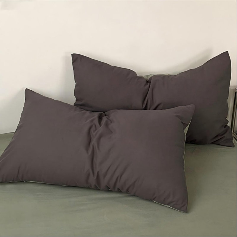 Ensemble de housse de couette 3 pièces dégradé gris-vert doux et doux pour la peau