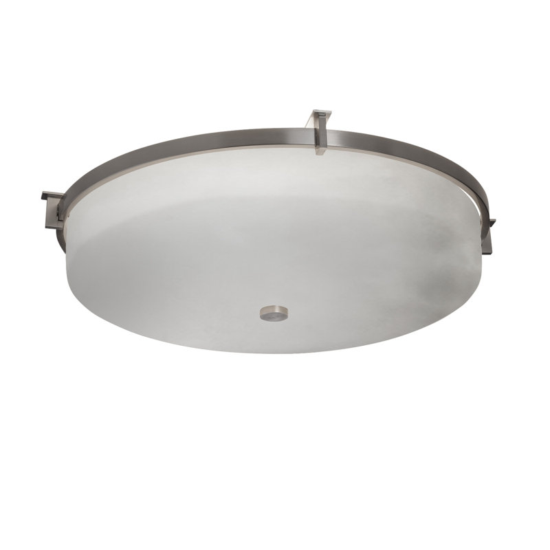 Plafonnier encastré 3 lumières 20,75 po Aprea, Nickel brossé