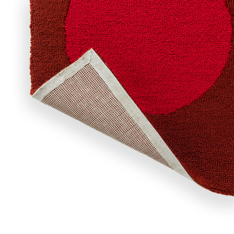 Habitat Festival Hand Tufted Polka Dots Area Rug in Red/Dark Brown, Rectangle 8'2" x 11'6"
