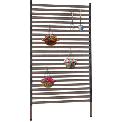 Outdoor Metal Privacy Screen, Decorative Fence Panel for Backyard, Patio, Garden, Trash Can Enclosure by Orren Ellis