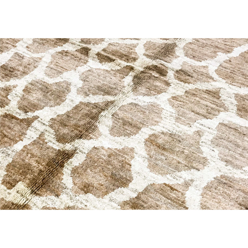 Hand-Knotted High-Quality Brown Area Rug