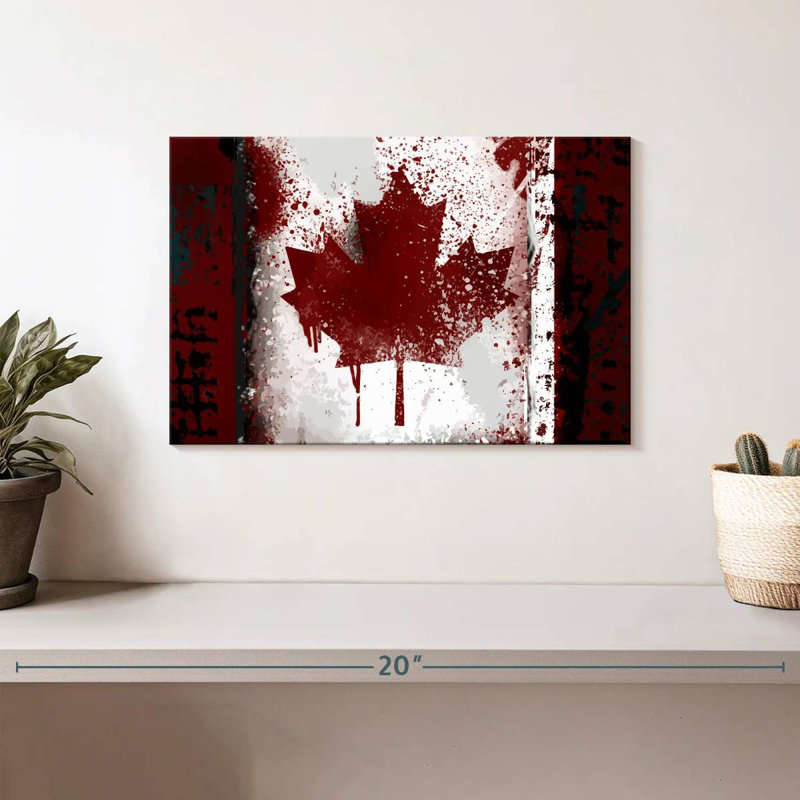 Drapeau du Canada rustique, H 8 po x l 12 po