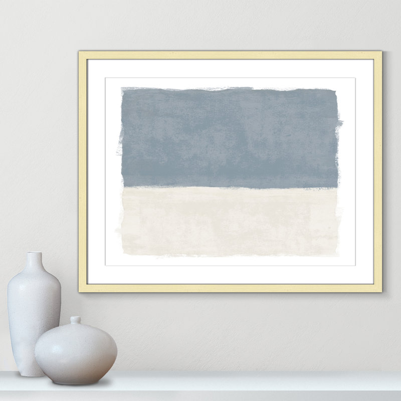 «Coastal Dreams I», reproduction de paysage par Natalie Carpentieri, L 29,5 po x H 23,5 po, Imprimé mat, Or mat