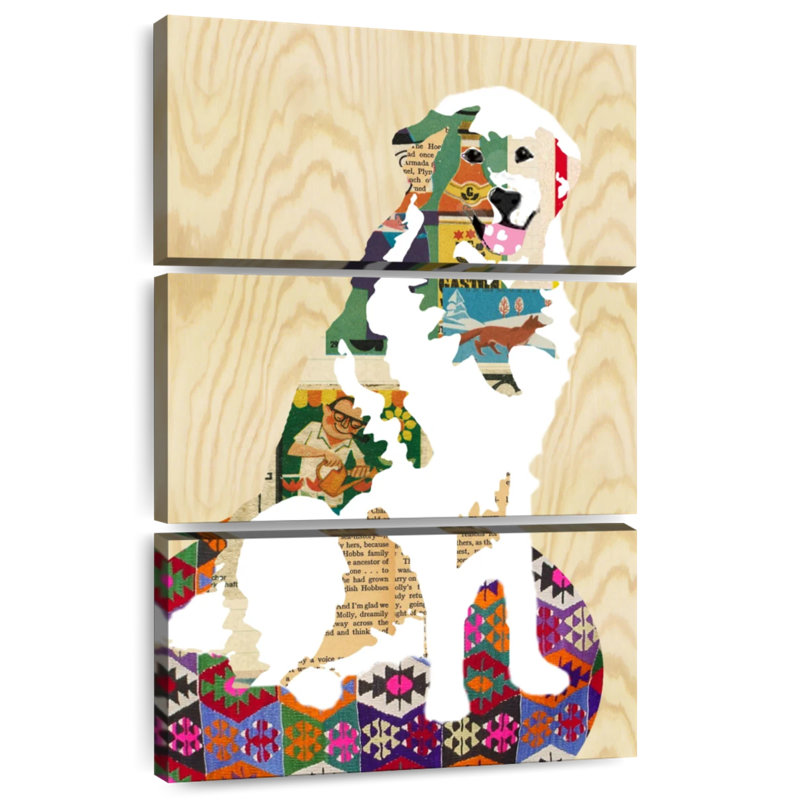 Brampt Collage Pyrenees Dog, 38" H x 24" W