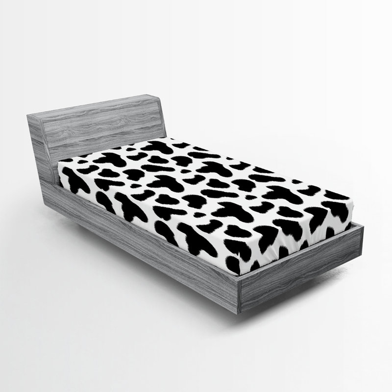 Drap-housse orange Ambesonne, Drap-housse de taille très grand, Rouge indigo / rayures blanches