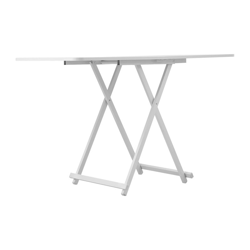 Foldable Rectangular Dining Table, White