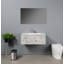Tann Terazzo gris 36 po Meuble-lavabo avec imitation pierre