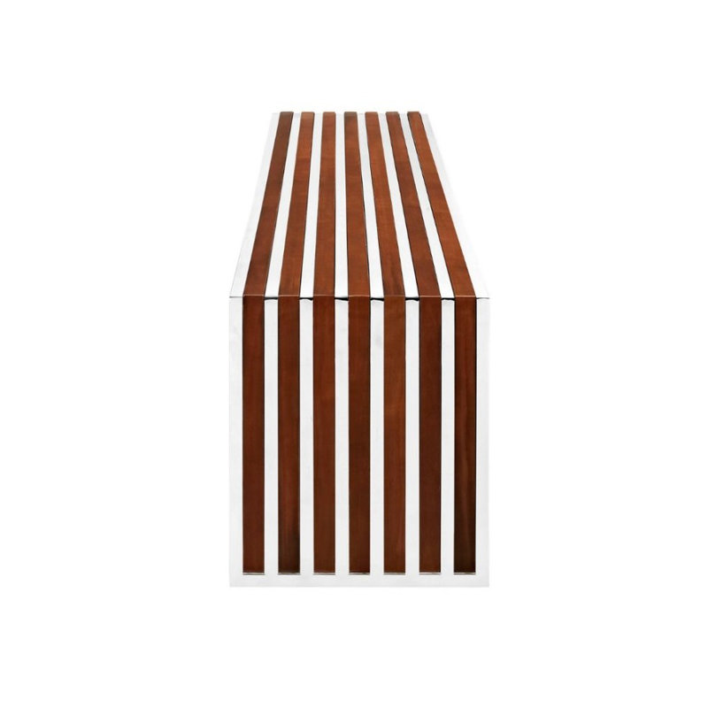 Banc en métal Pettus, H 17 po x l 48 po x P 17 po