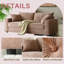 Canapé rembourré 3 places 79,5 po avec accoudoirs carrés et 2 coussins Alcantara-1867718461