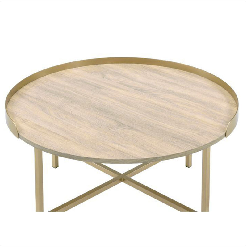 Tray Style Top Round Coffee Table