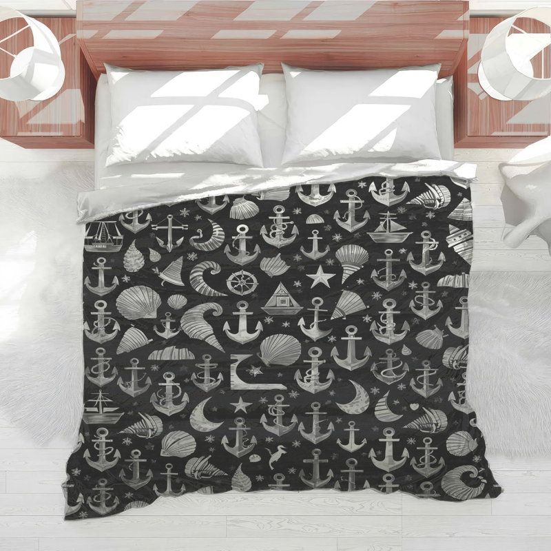 Anchor Nautical Pattern Comforter, Twin