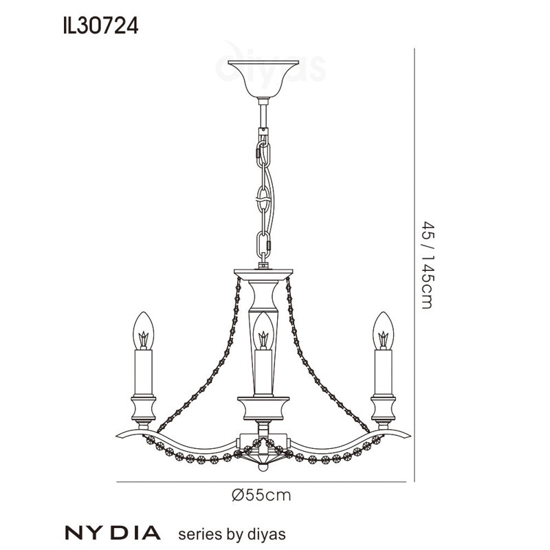 Valley 4 - Light Candle Style Chandelier