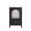 Meuble-lavabo de 20 po avec lavabo, armoire de salle de bain avec porte en verre à fermeture douce, tiroir et meuble-lavabo-1107377710
