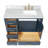 Flynt 43'' Single Bathroom Vanity with Carrara Marble Top-64627219