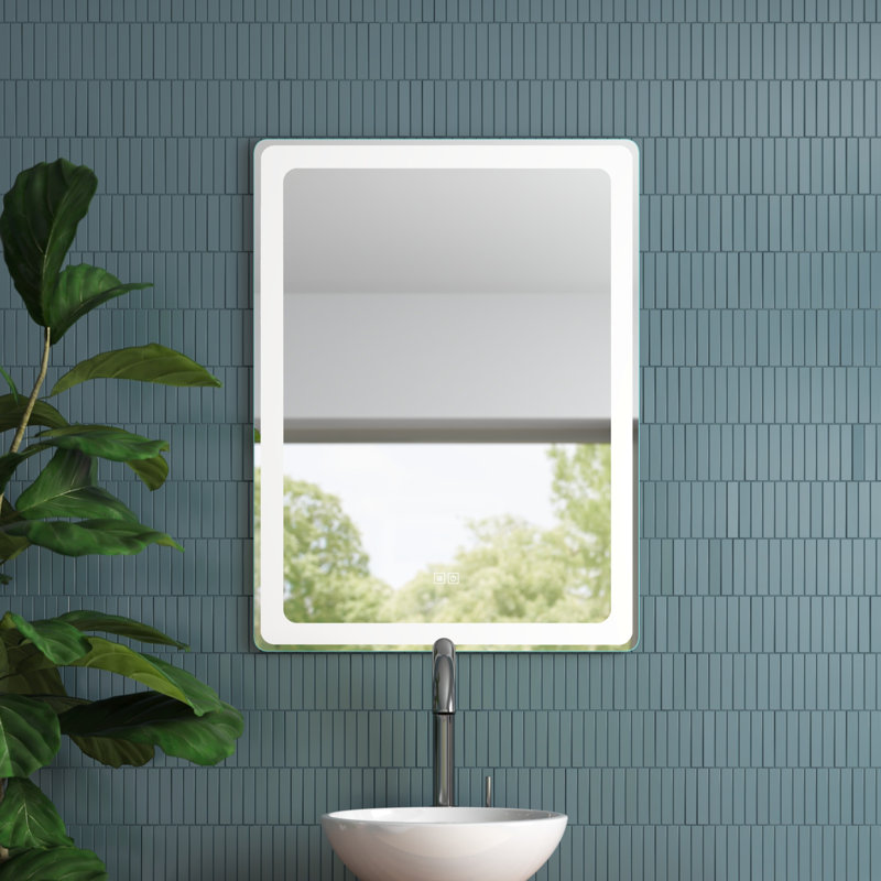 Miroir de salle de bain / meuble-lavabo sans cadre moderne et contemporain Leopolda, 36 po x 28 po