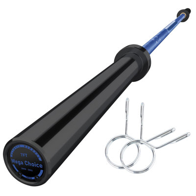 7FT Olympic Barbell Bar for Weightlifting, 2-Inch Heavy Duty 700LB Capacity Power Bars with Knurled Grip, 2 Spring Collars