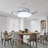 Milly 42 Inch Modern Retractable Ceiling Fan with Lights and Remote Control