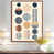 Toile avec cadre flottant brun