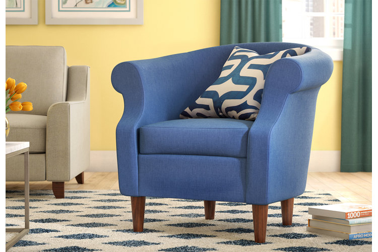 fabric barrel chair