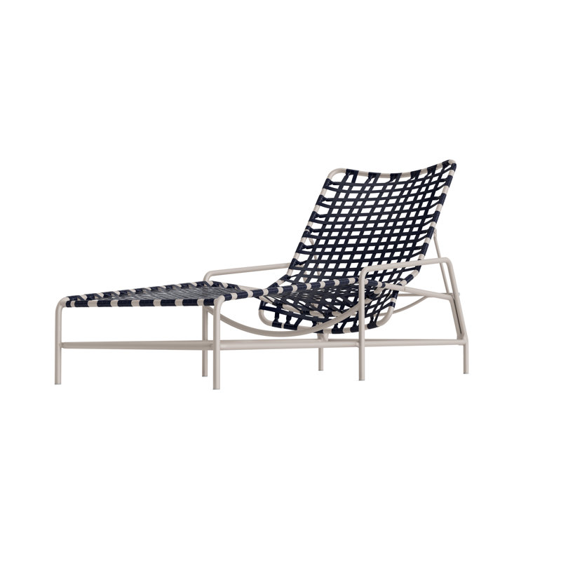 Kantan Outdoor Chaise Lounge, Marine/Dove Smooth