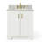 Freitas 31'' Solid Wood Single Bathroom Vanity in White with 1.5'' Carrara Marble Top, Center, Rectangle Sink-1622685424-1656203223