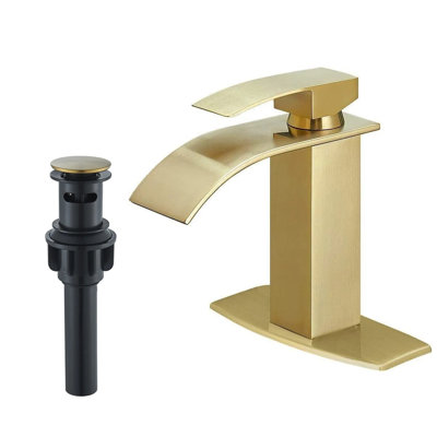 Single-Hole Single-handle Bathroom Faucet with Drain Assembly