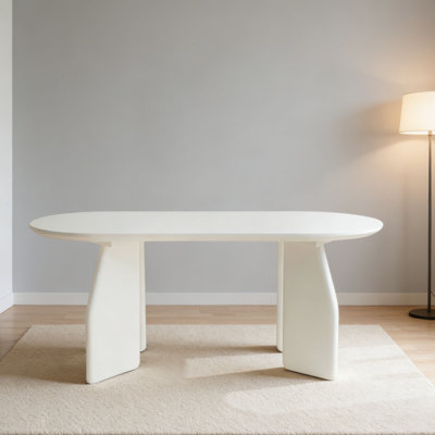 Solid Ash Wood Oval Dining Table