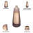 Tall Cylinder Glass Vase with Tapered Neck and Gold Metal Accent Ring Featuring Glam Style and Translucent Speckled Body Design for Decorative Display and Modern Interior Styling.-404552318