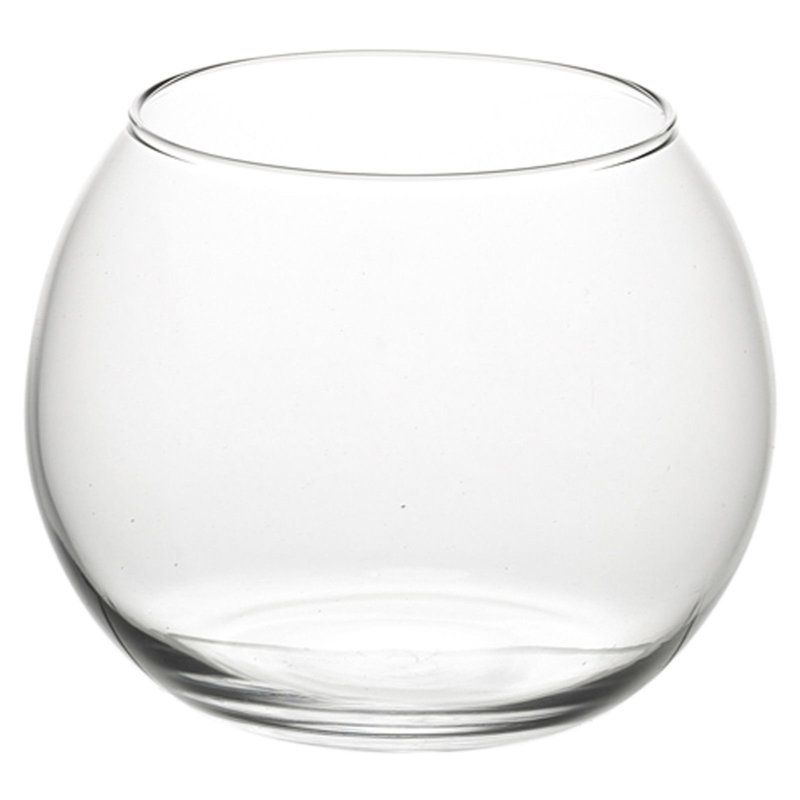 Glass Table Vase, 8.5cm H x 10.5cm W x 10.5cm D