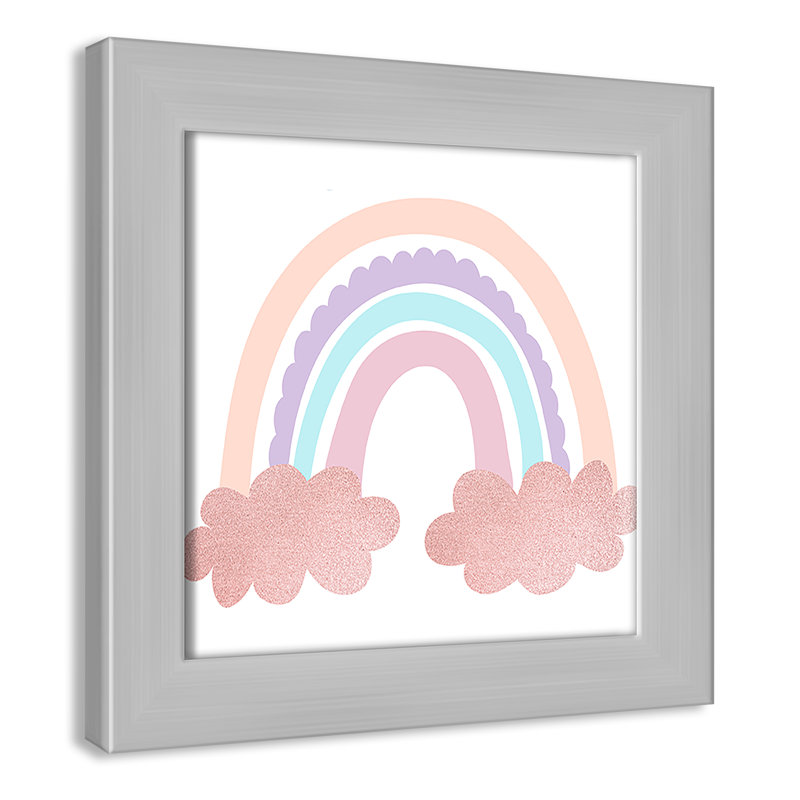 Arc-en-ciel 2, Cadre boîte champagne, H 10 po x l 10 po x P 0,63 po