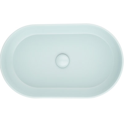 24"X14" Bathroom Vessel Sink Oval - Above Counter, Blue Abs, , Hygienic, To Scratching, Fading, Impact, Rapid Drainage And Characteristics Feature