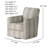 Ballina Polyester Swivel Armchair-1250827772