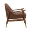 Fauteuil d'appoint Mid-Century confortable avec structure en bois robuste et siège rembourré