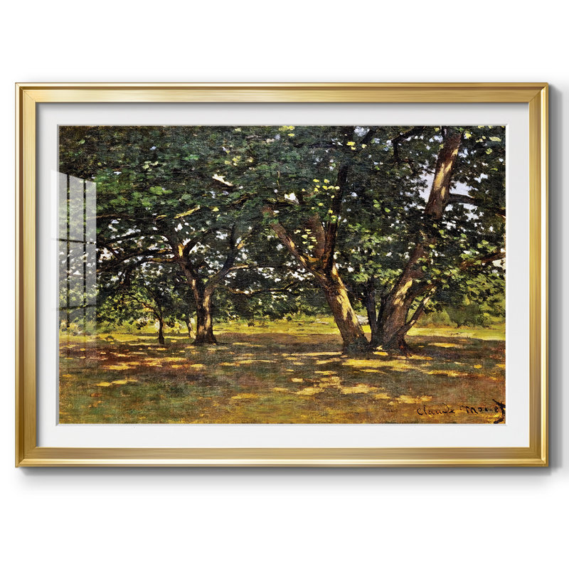 Fontaine de Fontainebleau, 1865, reproduction d'art sur papier, Or, H 27 po x l 39 po x P 1,5 po