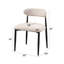 Ensemble charmant de chaises d'appoint en tissu et métal pour espaces élégants