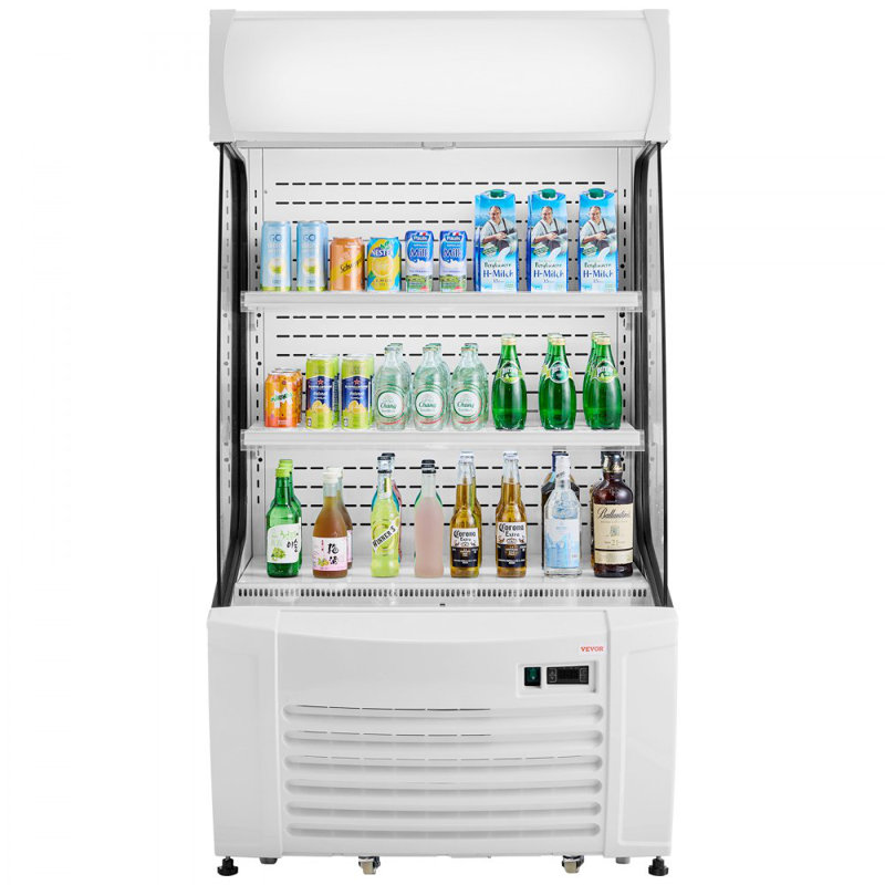 Open Air Merchandiser 2-Tier Display Cooler with Air Curtain 12.7cu.ft.