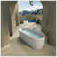 Baignoire autoportante de 67 po à surface solide, baignoire autoportante en résine d'ingénierie de luxe avec trop-plein et bonde escamotable certifiée Cupc, blanc mat