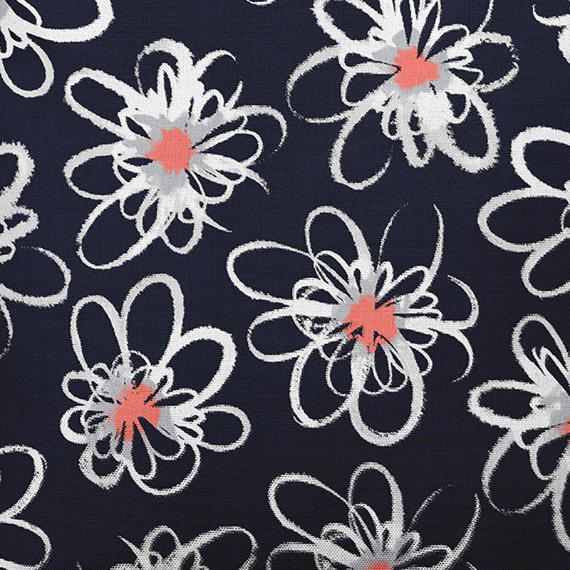 Housse et insert de coussin d'extérieur carré Botanical Blooms, 20 po x 20 po, Marine
