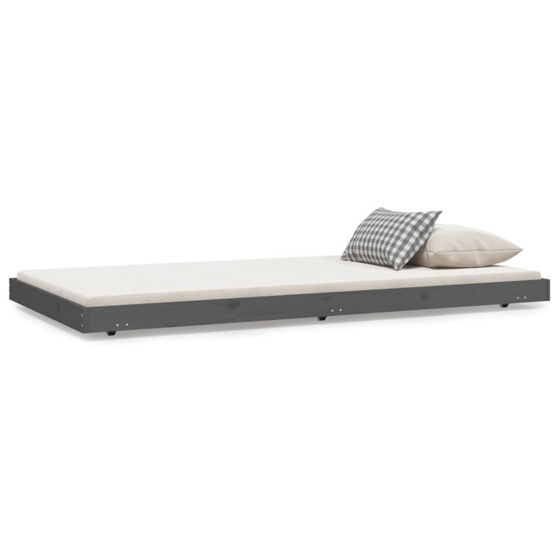 Pente Solid Wood Bed, Brown, 100 x 200cm