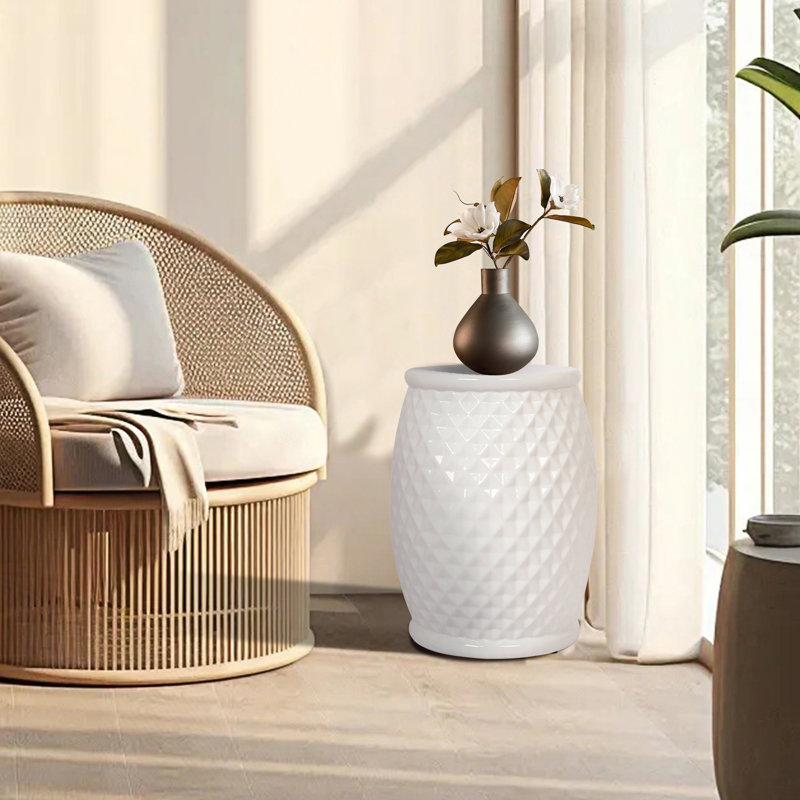 Round Outdoor Side Table , 11.02 " W 11.07 " D