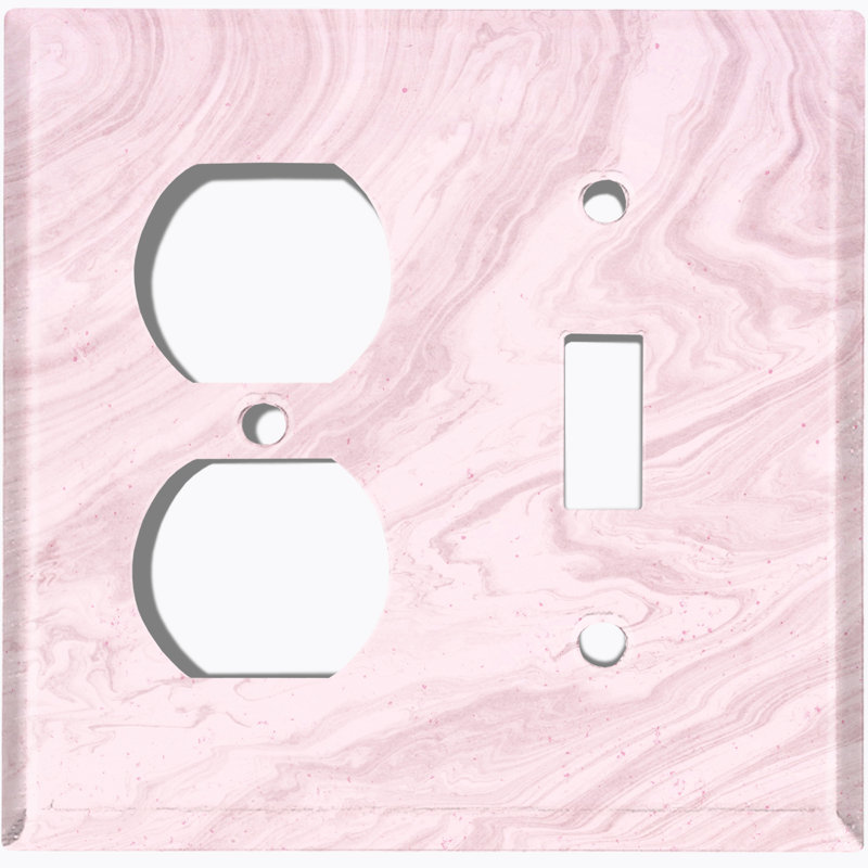 Plaque murale 2 bandes, Rose / blanc