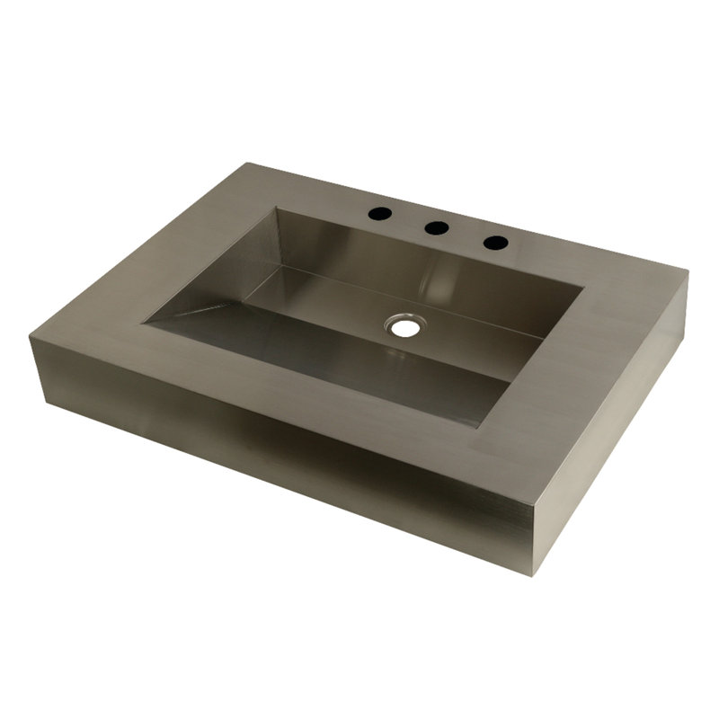 Lavabo pour bateau rectangulaire en acier inoxydable Kingston Commercial
