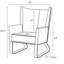 Bleu Wingback Chair