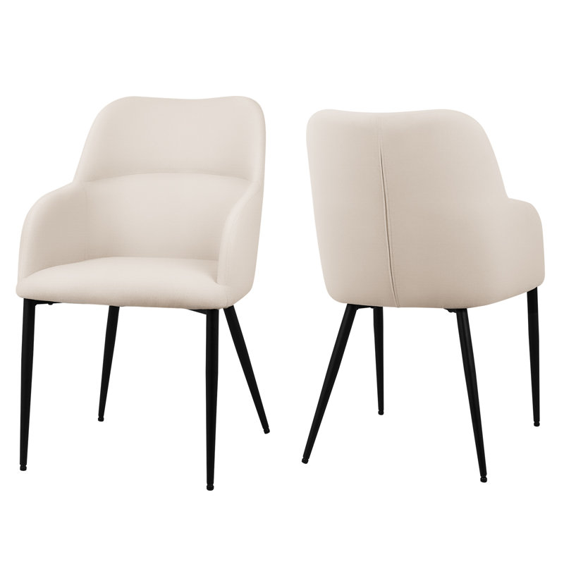 Fauteuil rembourré en velours Sabid, Velours beige