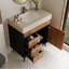 Meuble-lavabo moderne autoportant avec lavabo en céramique et plateau en pierre frittée-1924189827
