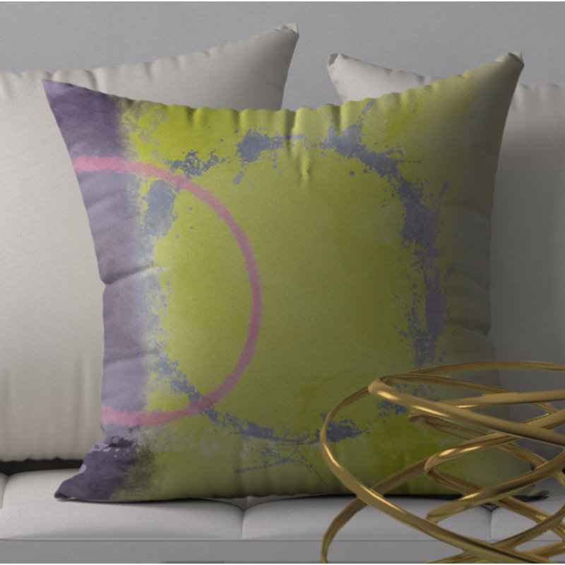 Abstract Reversible Throw Pillow, 18" x 18"