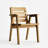 Casares Wood Premium All-Weather Wicker Outdoor Dining Armchair with Cushion