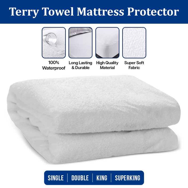 Hypoallergenic and Waterproof Fitted Mattress Protector, King