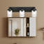 Luminaire de salle de bain à 3 lumières sur meuble-lavabo noir avec applique murale de style campagnard moderne, applique murale rustique industrielle pour salle de bain, chambre à coucher, douille E26.